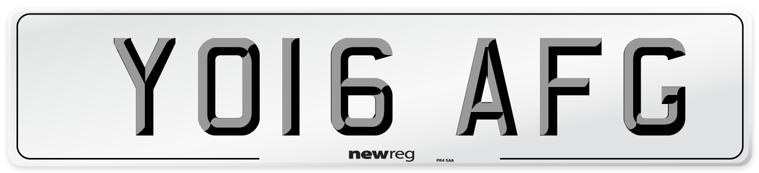 YO16 AFG Number Plate from New Reg